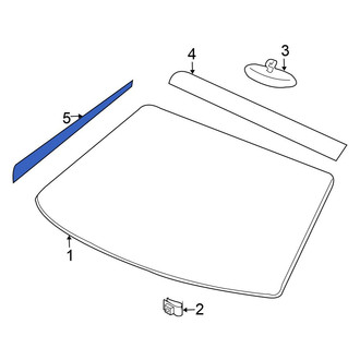 Chrysler OE - Front Left Windshield Molding