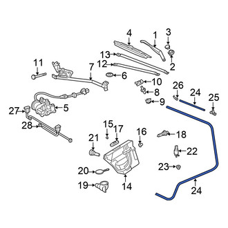 Chrysler OE - Front Windshield Washer Hose