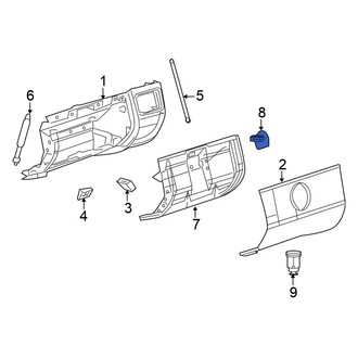 Chrysler OE - Front Glove Box Latch