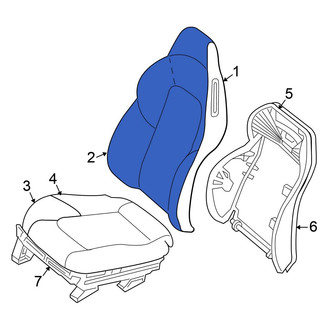 Chrysler OE - Left Seat Back Cushion Cover