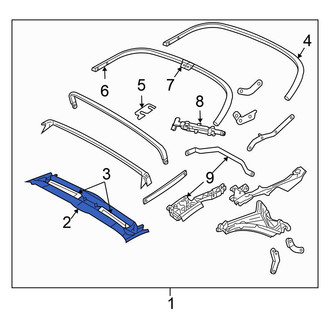 Chrysler OE - Front Roof Header Panel