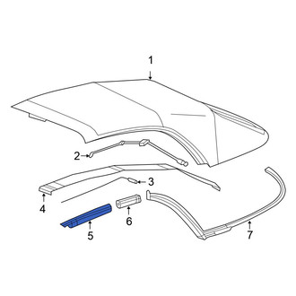 Chrysler OE - Front Left Convertible Top Seal