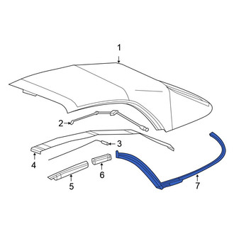Chrysler OE - Rear Convertible Top Seal