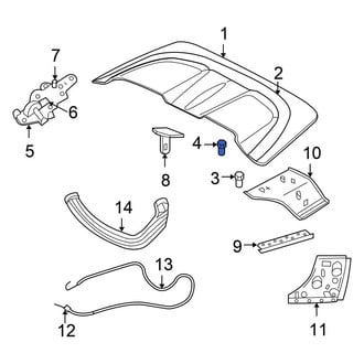 Chrysler OE - Inner Convertible Top Stowage Compartment Stop