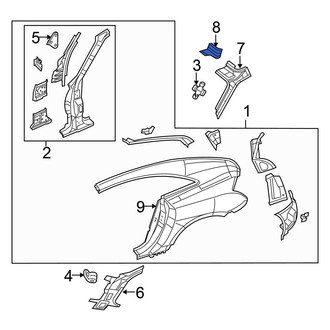 Chrysler OE - Right Upper Body A-Pillar Reinforcement
