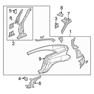 Chrysler OE - Pillars, Rocker & Floor - Hinge Pillar