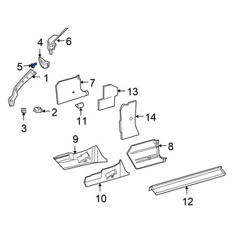 Chrysler OE - Body B-Pillar Trim Panel Screw