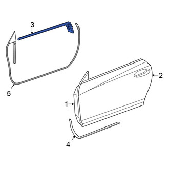 Chrysler OE - Front Right Door Window Belt Weatherstrip