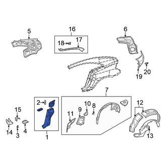 Chrysler OE - Left Quarter Panel Reinforcement