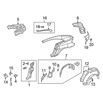 Chrysler OE - Quarter Panel - Inner Structure