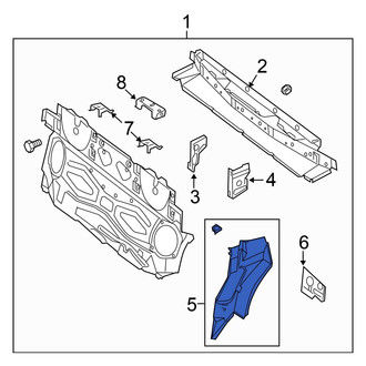 Chrysler OE - Left Quarter Panel Reinforcement