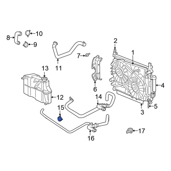 Engine Coolant Reservoir Hose Clamp