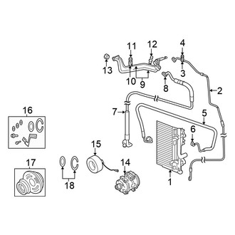 Chrysler OE - Air Conditioner & Heater - Condenser, Compressor & Lines