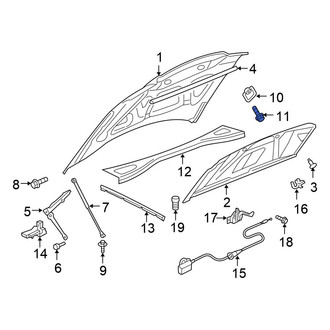 Chrysler OE - Lower Deck Lid Hinge Bolt