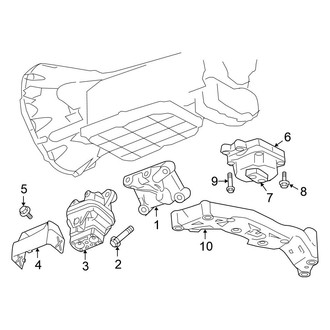 Chrysler OE - Engine & Transmission Mounting (AWD 5.7L)
