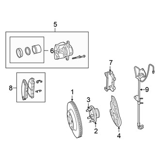 Chrysler OE - Front Suspension - Brake Components (AWD)
