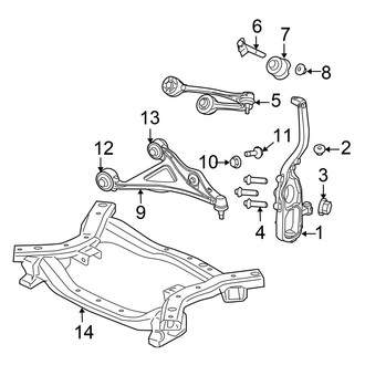 Chrysler OE - Front Suspension - Suspension Components (AWD)