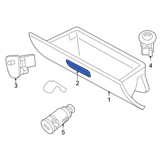 Chrysler OE - Front Glove Box Latch
