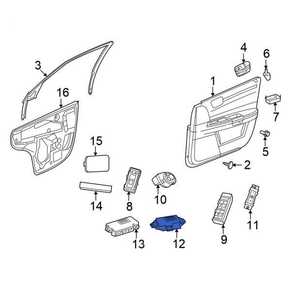 Chrysler OE 56038720AR Front Power Window Control Module