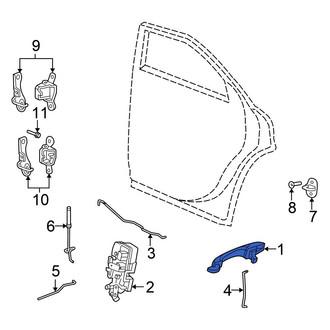 Chrysler OE - Rear Right Outer Exterior Door Handle