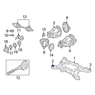Chrysler OE - Front Left Suspension Crossmember Insulator