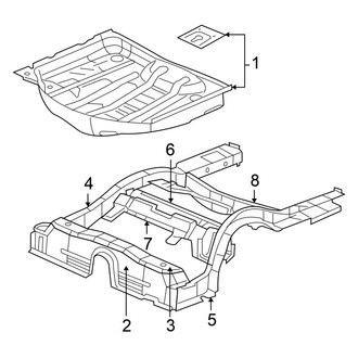 Chrysler OE - Rear Body & Floor - Floor & Rails