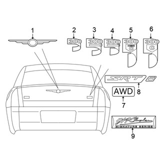Chrysler OE - Trunk Lid - Exterior Trim