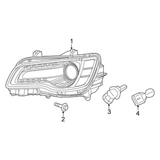 Chrysler OE - Front Lamps - Headlamp Components (Halogen)