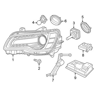 Chrysler OE - Front Lamps - Headlamp Components (HID)