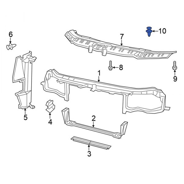 Radiator Support Splash Shield Rivet