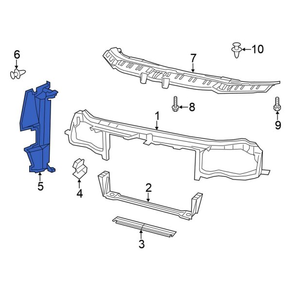 Radiator Support Air Deflector