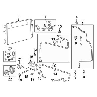 Chrysler OE - Air Conditioner & Heater - Condenser, Compressor & Lines (5.7L)
