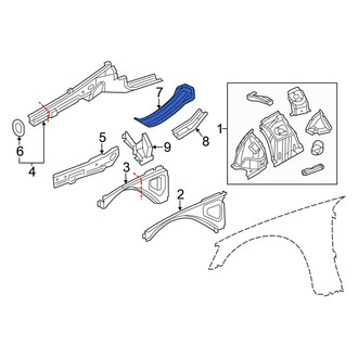 Chrysler OE - Front Right Floor Side Rail Reinforcement