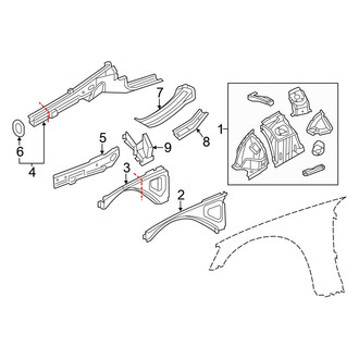 Chrysler OE - Fender - Structural Components & Rails