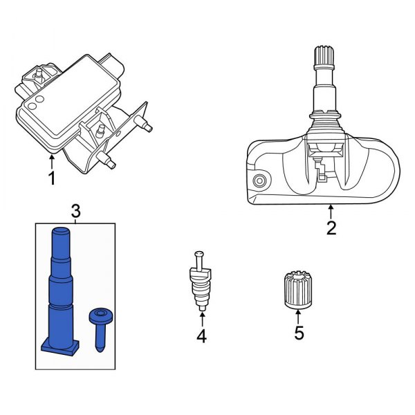 Tire Pressure Monitoring System (TPMS) Sensor Service Kit