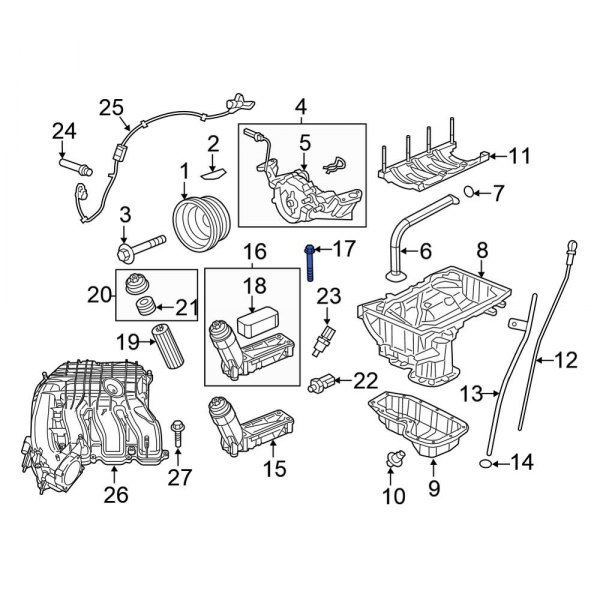 Engine Oil Filter Adapter Bolt