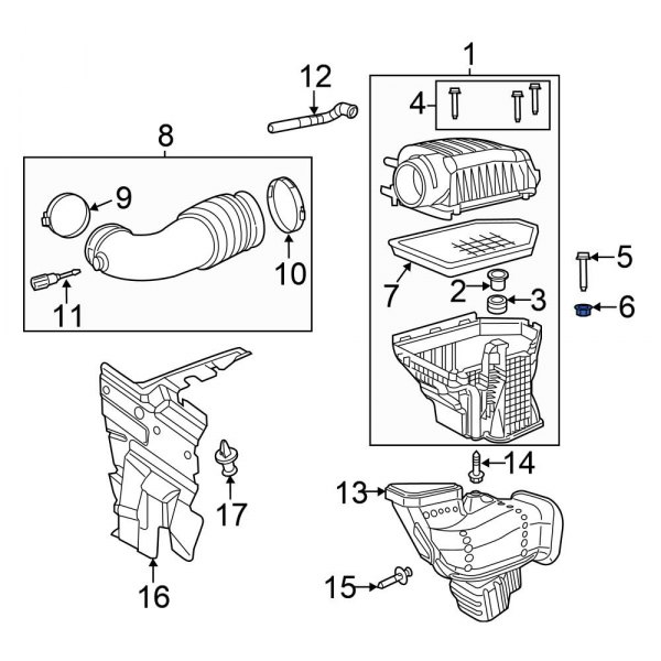 Air Filter Housing Nut