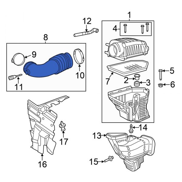 Engine Air Intake Hose