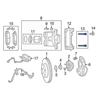 Chrysler OE - Front Disc Brake Caliper Pin