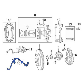 Chrysler OE - Front Left Brake Hydraulic Hose