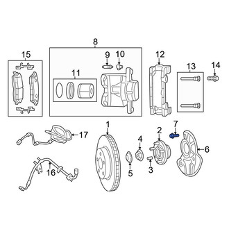 Chrysler OE - Brake Dust Shield Bolt