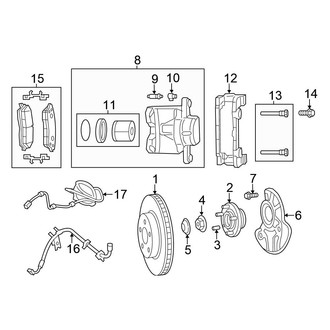 Chrysler OE - Front Suspension - Brake Components
