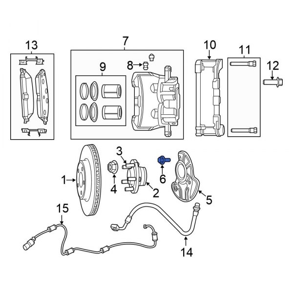 Brake Dust Shield Bolt