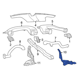 Chrysler OE - Rear Right Instrument Panel Air Duct