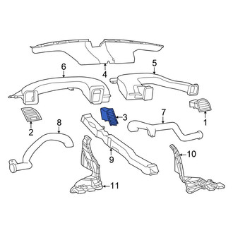 Chrysler OE - Front Center Left Dashboard Air Vent