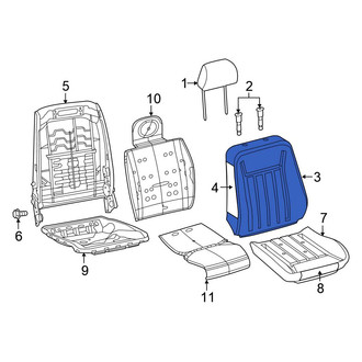 Chrysler OE - Front Left Seat Back Cushion Cover