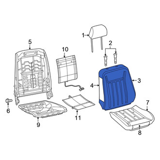 Chrysler OE - Front Right Seat Back Cushion Cover