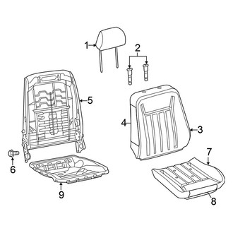 Chrysler OE - Seats & Tracks - Front Seat Components (Premium Cloth, With Heated Seats)