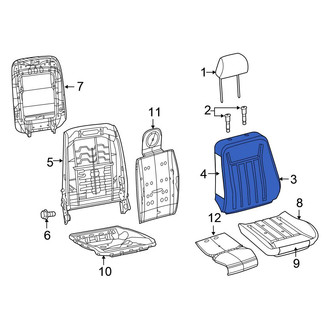 Chrysler OE - Front Right Seat Back Cushion Cover