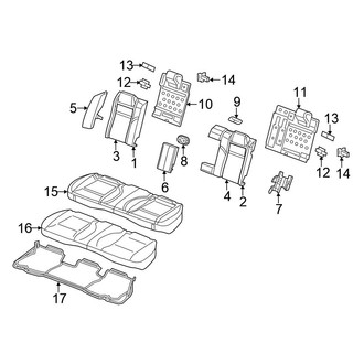 Chrysler OE - Seats & Tracks - Rear Seat Components (Nappa Leather, With Front Vented, W/O Diamond Pattern)